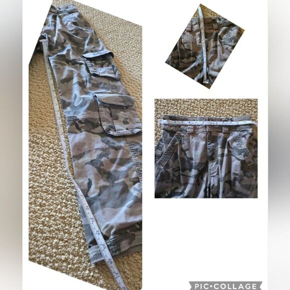 Abercrombie & Fitch TV DEMI BURNETTS Trousers Relaxed Fit Camo Pants Y2k Insta - Picture 12 of 16